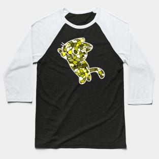 Cat Jewel Art - Stay Pawsitive (yellow) Baseball T-Shirt